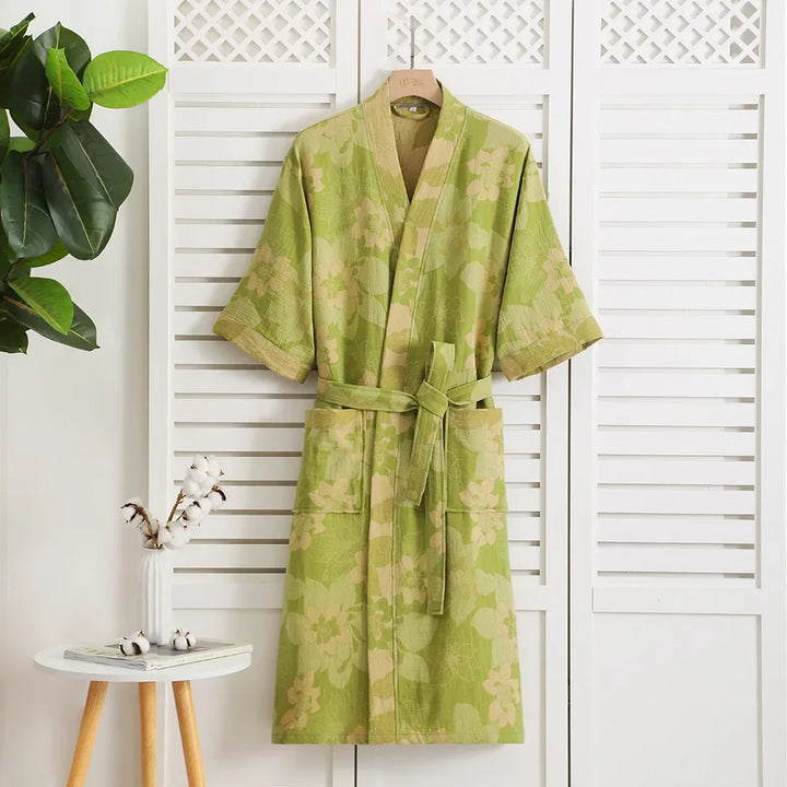Cotton Printed Women's Bathrobe for Spring and Autumn Pajamas Home Clothing Multi Colors Quick Drying Bathrobes Female