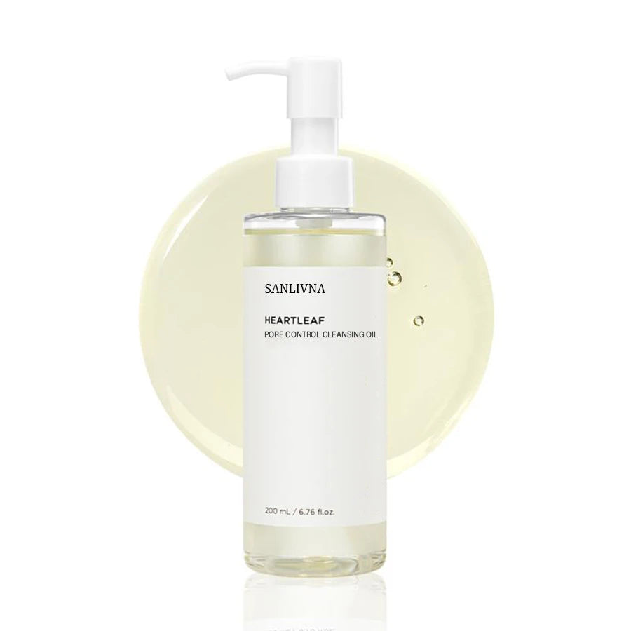 Heartleaf Pore Control Cleansing Oil Facial Makeup Remover Moisturizing, Face Cleansing Impurities, Moisturizing Skin