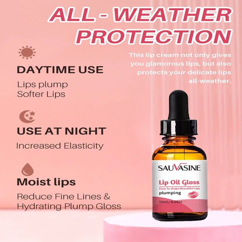 Lip Booster Plumping Serum Oil Hyaluronic Acid Moisturising Sexy Plumping Enhancer Stimulant Free Brightening Lightening Lines