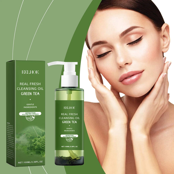 Green Tea Cleansing Oil-It can gently remove makeup,soothe the face,eyes and lips, and leave the skin refreshing and non-tight