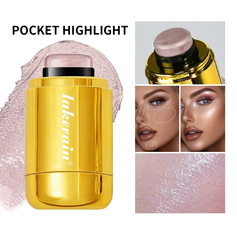 Pearl Peach Cheek Highlight Blush Stick Bronzers Contouring Shimmer Rouge Cream Glowing Brightening Skin Tone Cosmetics Tubes