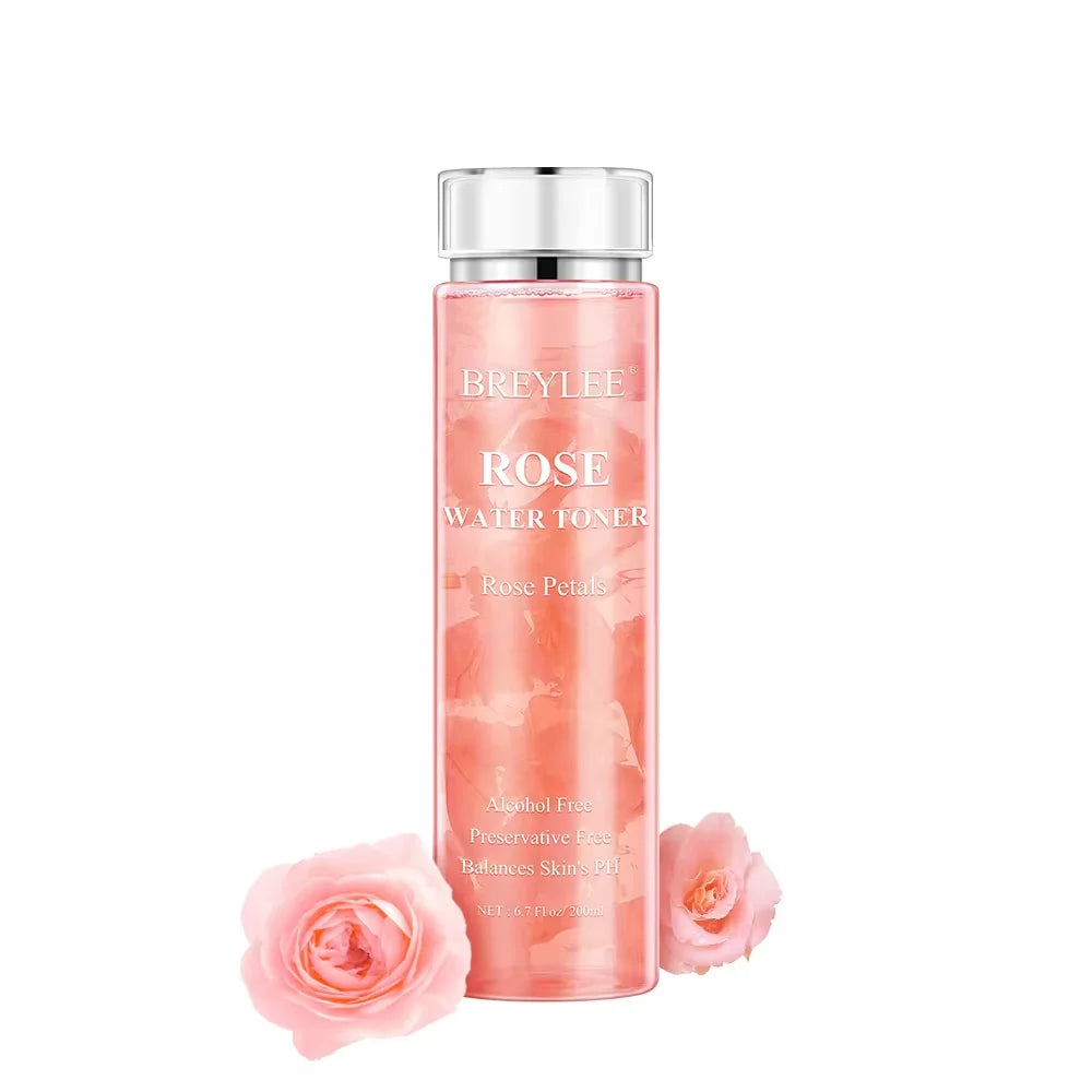 BREYLEE  Rose Water Toner Face Toner Essence Repair Smooth Watery Skin 200ML X 5PCS