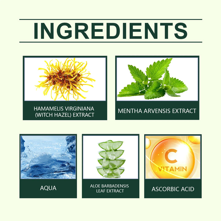 Mint Eye Serum Contains Vitamin C To Reduce Fine Lines and Crow's Feet. Moisturizing Eye Care Products. Skin Care Products