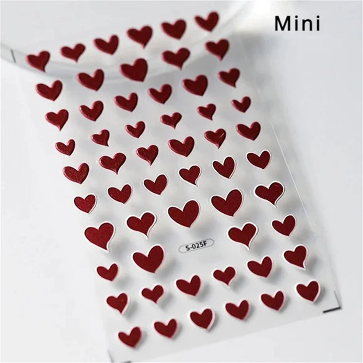 1 piece 5D color crystal star nail stickers high quality love shiny silver hollow smear rainbow flower jelly design nail sticker