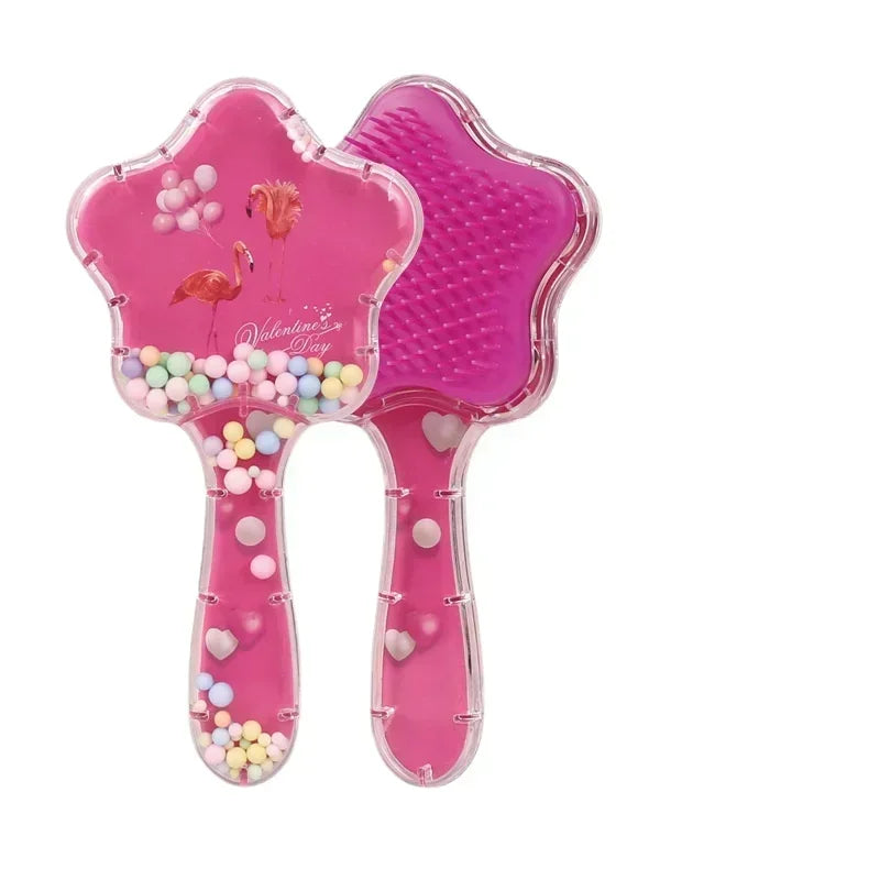 New Kids Star Magic Combs Anti-static Massage Unicorn Hair Brushes Tangle Detangle Shower Massage Hair Brush Comb