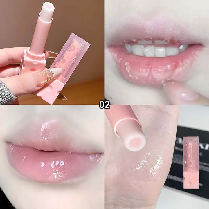 Cappuvini Cheese Lip Balm Long-Lasting Moisturizing Deep Moisturizing Non-Stick Repairing Anti-Wrinkle Anti-Cracking Lip Mask Lipstick Base