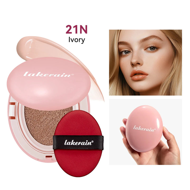 Semi-matte CC Cream Cushion Natural Concealer Whitening Long-lasting Creamy Texture Foundation Face Base Makeup Cosmetics