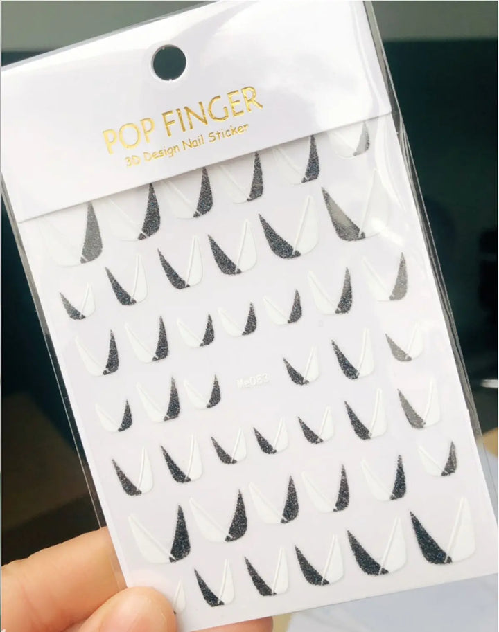 Nail Art Stickers Water Decals Eyes Stripe Nail Art Decorations for Manicure Accessories Press on Nails Foil Stickers and Decals