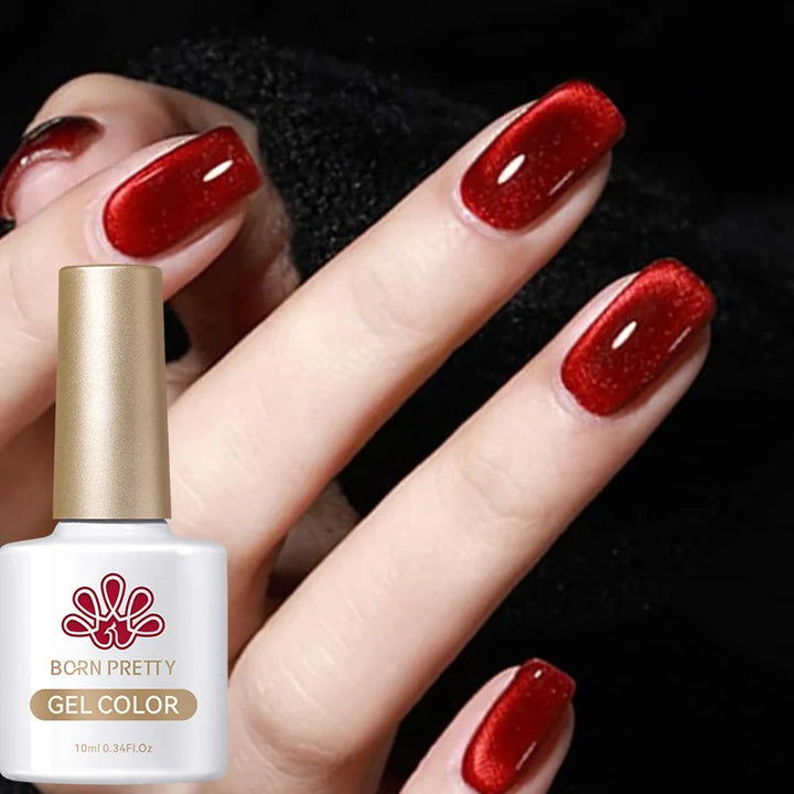 BORN PRETTY 10ml Silver Water Light Cat Magnetic Gel Nail Polish Nail Supplies Vernis Semi Permanent Gel for Fall Winter Nails