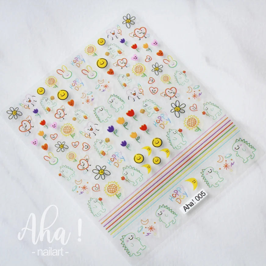 3D Nail Art Stickers  Translucence Moon/Star/Cloud Ultra-thin Nail Decals 3d Self-Adhesive White Cloud Moon Star Kawaii Sliders