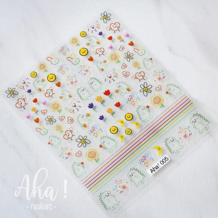 3D Nail Art Stickers  Translucence Moon/Star/Cloud Ultra-thin Nail Decals 3d Self-Adhesive White Cloud Moon Star Kawaii Sliders