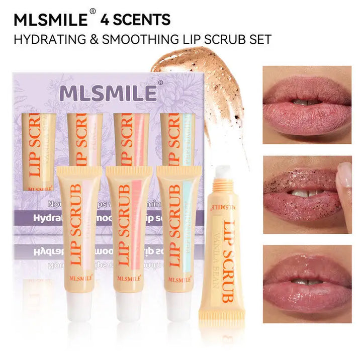 MLSMILE Scrub Set Exfoliating Dead Skin Lightening Lines Lip Balm 4-Pack 2025 new