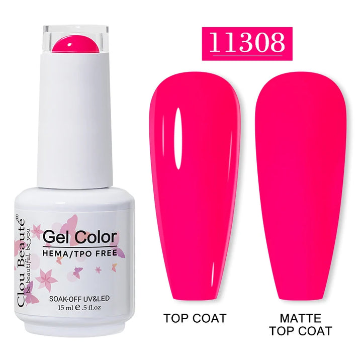 Clou Beaute 15ml HEMA TPO FREE Gel Nail Polish Vernis Semi Permanent UV Nail Art Varnish Lakiery Hybrydowe Manicure Gel Polish