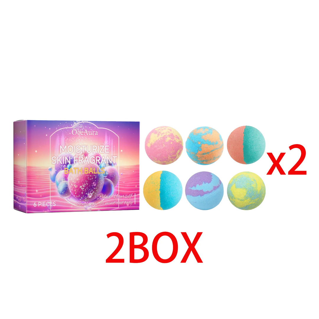 Bath Bomb Lasting Fragrance Aromatherapy Floral Scent Exfoliating Moisture Body Wash Cleansing Spa Salt Ball Bubble Bombs Shower