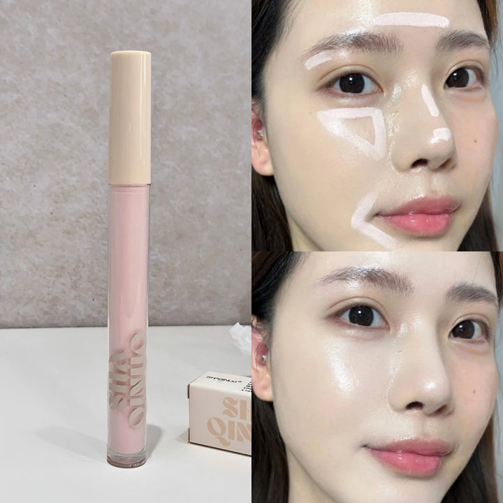 SHAQINUO Liquid Contouring Highlighter Powerful Concealer Whitening Lasting Foundation Moisturizing High-end Brightening Liquid