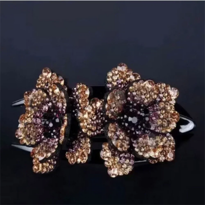 Shiny Rhinestone Hairpin Flower Leaf Duckbill Hair Claws Retro Hair Clips Accessories For Women Shinning Ponytail Headwear
