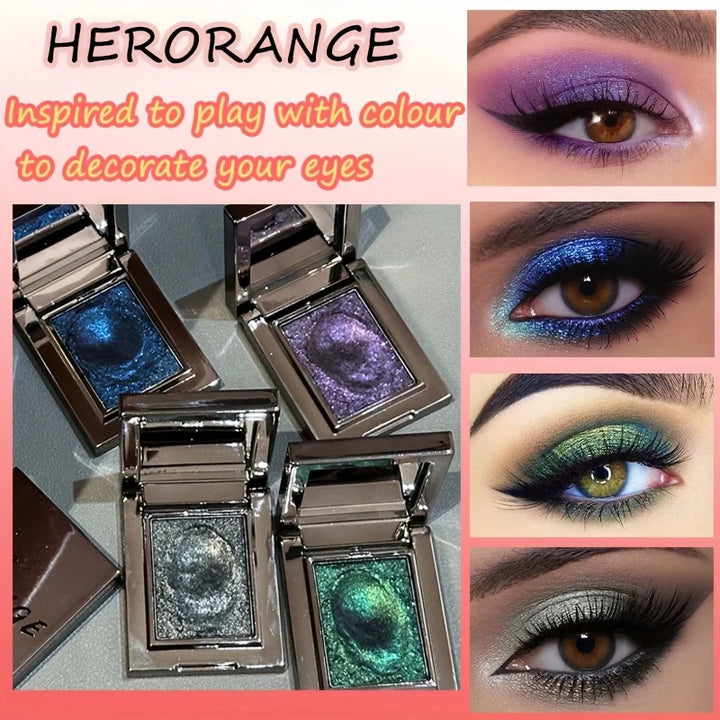Single Color Glitter Eyeshadow Waterproof Sweatproof Long Lasting Highlight for Party Cosplay