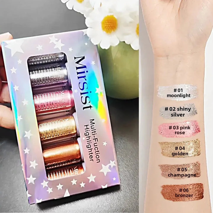 Pearlescent Diamond Liquid Highlighter Brightening Concealer Multifunction Contour Smooth Moisturize Face Body Makeup