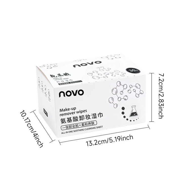 30pcs Of Makeup Remover Wipes For Face,Moisturizing&Gentle,Deep Cleansing Without Noresidue,Individually Packaged,Disposable Use