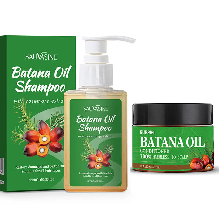 Batana Oil Shampoo and Conditioner Hair Strengthens Anti Loss Restore Damaged Cleansing Dandruff Control Hair Growth Shampoo