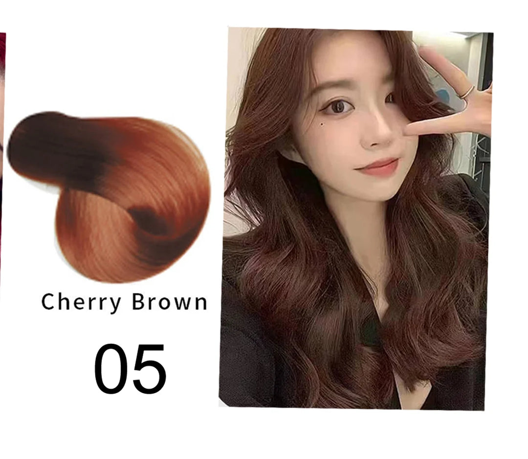 Mokeru Natural Organic Brown Hair Color Permanent Hair Coloring Shampoo Long Lasting Hair Dye Shampoo For Women Professional Dye