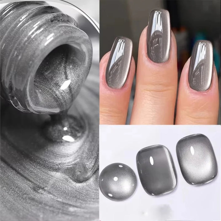 BORN PRETTY Sparkling Glass Bead Cat Magnetic Gel Nail Polish Flash White Spar Red Color Semi Permanent Soak Off UV Gel Varnish