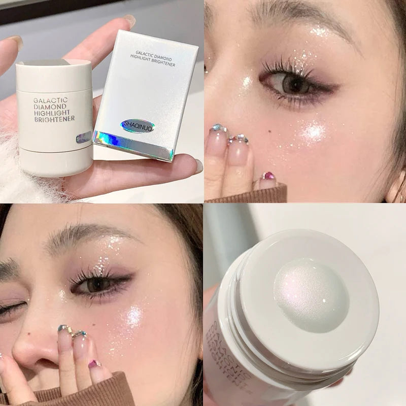 Pearlescent Diamond Liquid Highlighter Sparkle Full Body Shimmer Facial Contour Brighten Face Makeup Glitter Highlighting Liquid