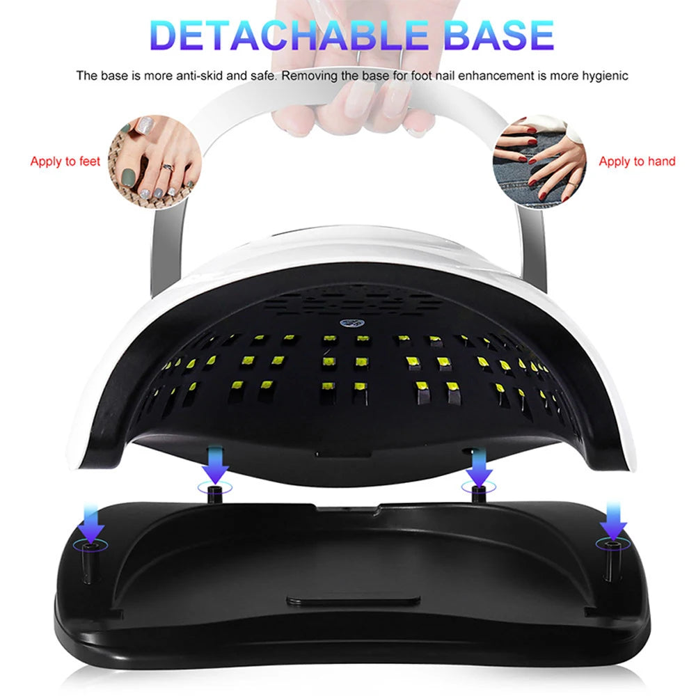 72LED UV Nail Art Lamp Professional High Power Nail Dryer with Sensor Fast Curing Gel Nail Polish Drying Lamp Nail Salon Tools