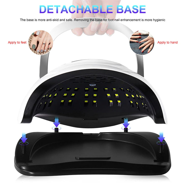 72LED UV Nail Art Lamp Professional High Power Nail Dryer with Sensor Fast Curing Gel Nail Polish Drying Lamp Nail Salon Tools