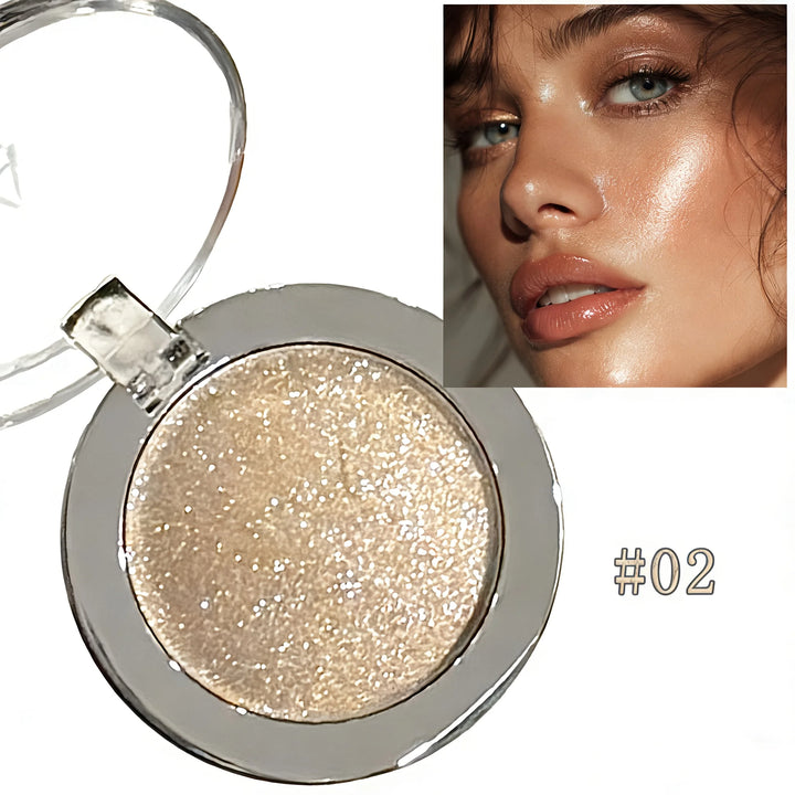Kakashow Highlighting Cream with Pearl Shine, Fine Glitter, Long-Lasting, Non-Smudging, Eye and Face Brightening, Single Color Highlighting Cream Cosmetics, Valentine's Day Gift