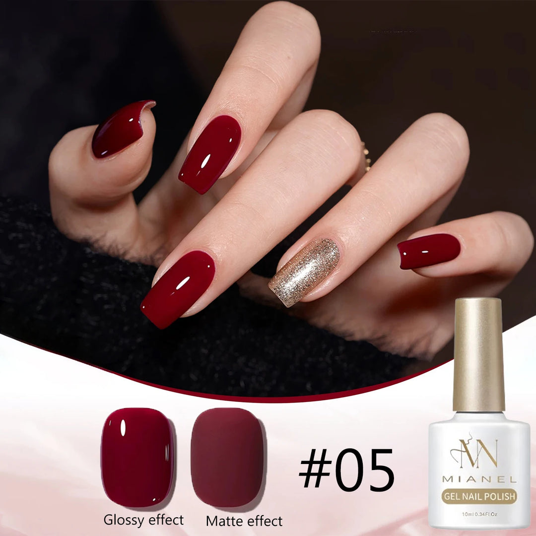 12ML 1-21PCS Autumn Nails Red through half the Sky Cat Eye Nail Glue Halloween New Whitening Glass Bead Cat Eye Nail Polish