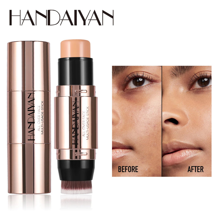 HANDAIYAN Double Head Highlighter Stick Natural Waterproof Silky Smooth Stereoscopic Nose Shadow Concealer Makeup