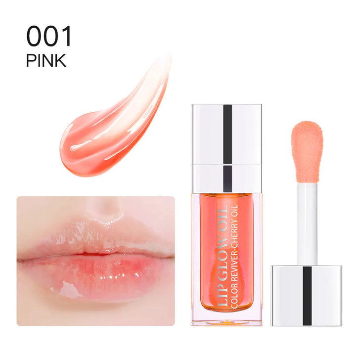 Lip Oil Plumping Lip Gloss Crystal Jelly Moisturizing Makeup Sexy Plump Lip Glow Oil Tinted Lip Plumper
