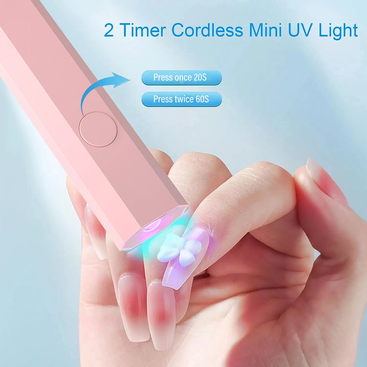 Convenient Handheld Nail Dryer Lamp UV/LED Nail Curing All Gel Polish Nail Art Tool Rechargeabl Nail Lamp
