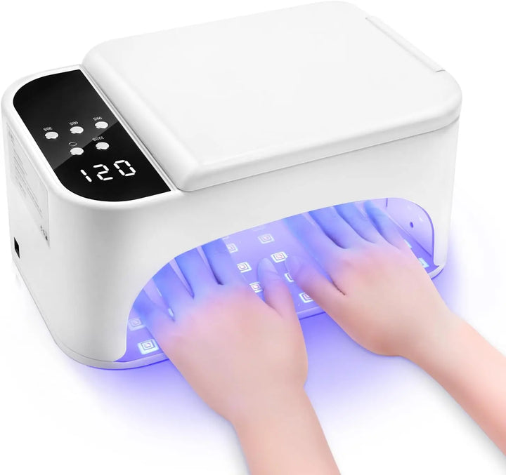 3-in-1 LED Nail Lamp 288W UV, 4 Timer Settings, Reverse Display, 108 Beads, Fast Curing