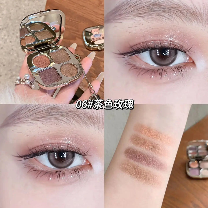 Kakashow Little Bear Eyeshadow Palette - Soft, Natural, Long-Lasting, Non-Fading, and Smudge-Free Eyeshadow Palette