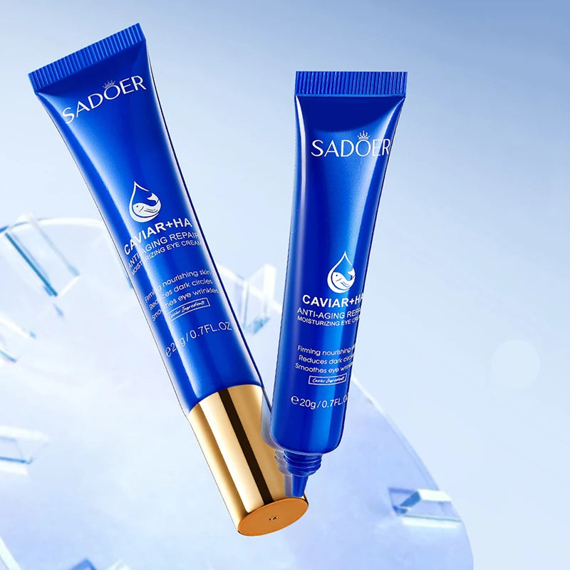 1/2/3pcs SADOER Caviar Hyaluronic Acid Eye Cream Anti Dark Circles Removal Eyes Bags anti-aging Moisturizing Eyes Skin Care