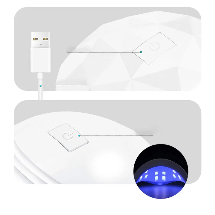New 18 UV Lamp Beads Drying All Gel Polish LED Nail Dryer Lamp For Nails USB Charge Professional Manicure Equipment