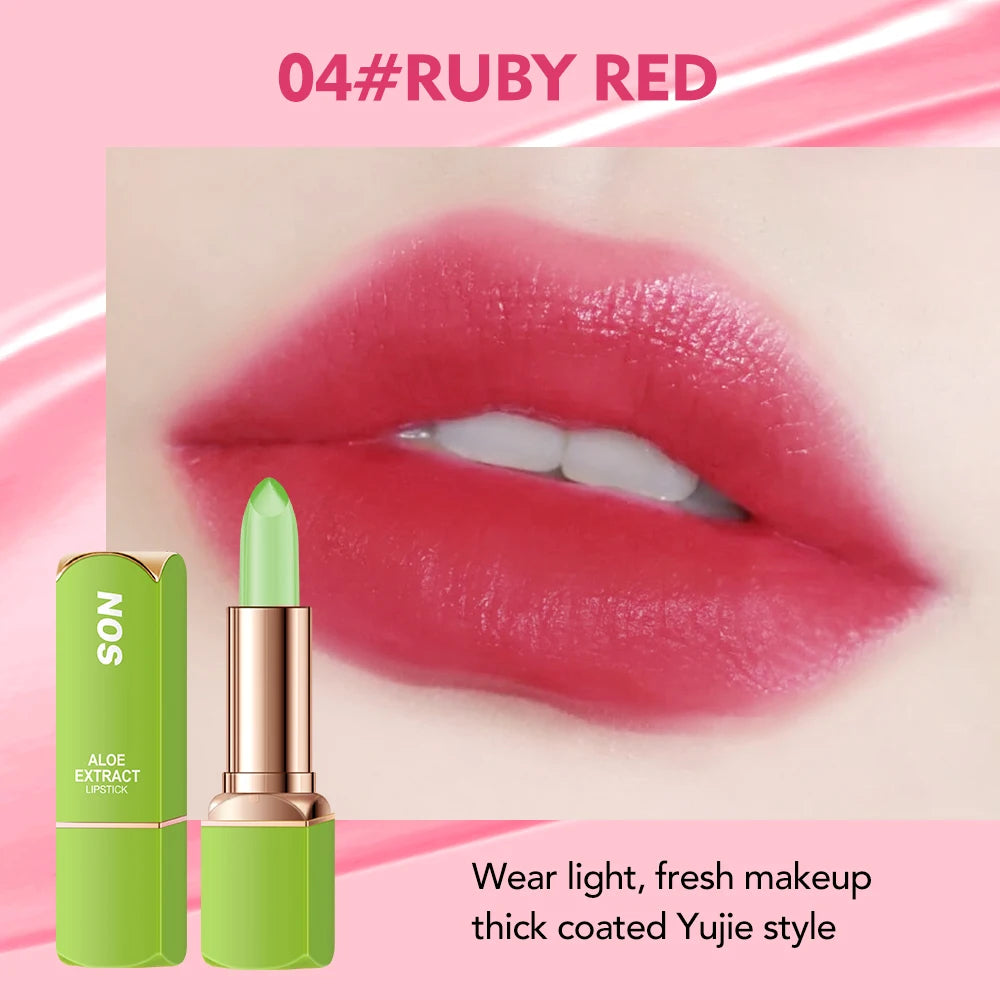 Aloe Vera Lipstick Color Changing – Hydrating PH Lip Balm Stick, Smudge-Resistant Long Wear, Moisturizing Natural Tint Lip Care