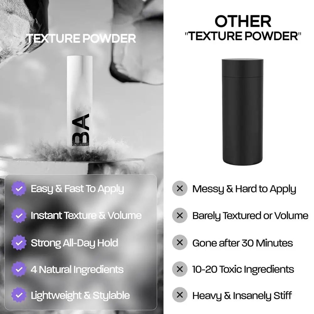 Long-Lasting Sea Salt Hair Spray for Men Women, Adds Instant Texture Volume Fluffy Wave Styling Powder for Perfect Looks