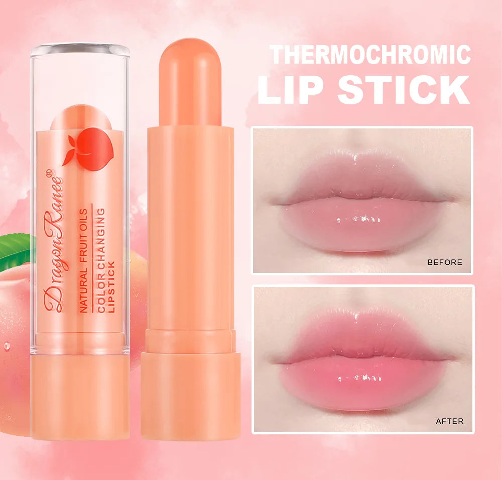 Moisturizing Peach Orange Color Changing Lipstick Long Lasting Nutritious Lip Balm Temperature Change Lip Stain Tint Cosmetics