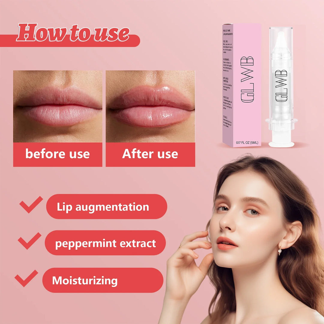 Lip Plumping Booster High Shine Lip Plumper Lip Oil Needle Tube Lip Gloss Lip Balm Extreme Volume Lip Tint Makeups Cosmetics