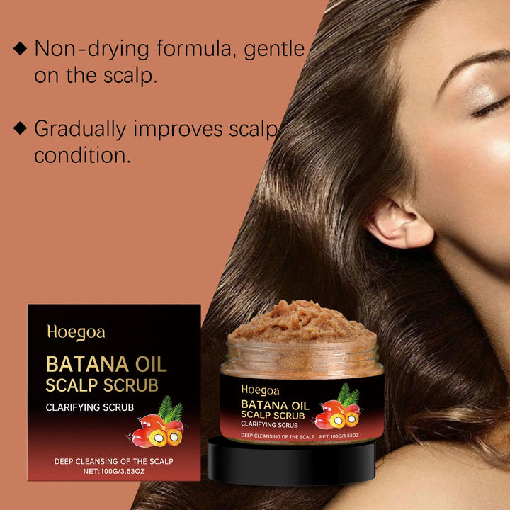 Batana Oil Scalp Scrub Deep Cleansing Oil Control Remove Dirt Moisturizing Nourish Repair Smooth Refreshing Soothing Scalp Scrub