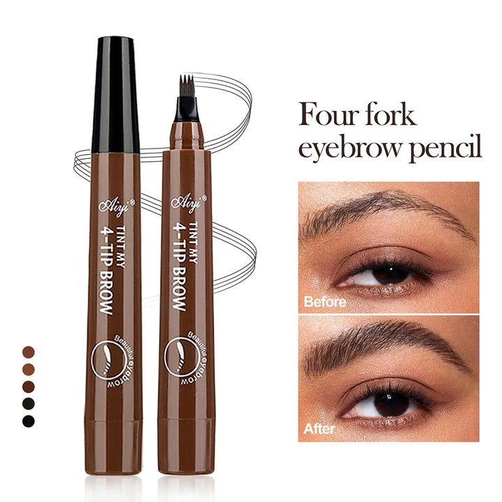 4 fork microblading eyebrow pencil waterproof eyebrow pencil natural long-lasting eyebrow makeup five colors