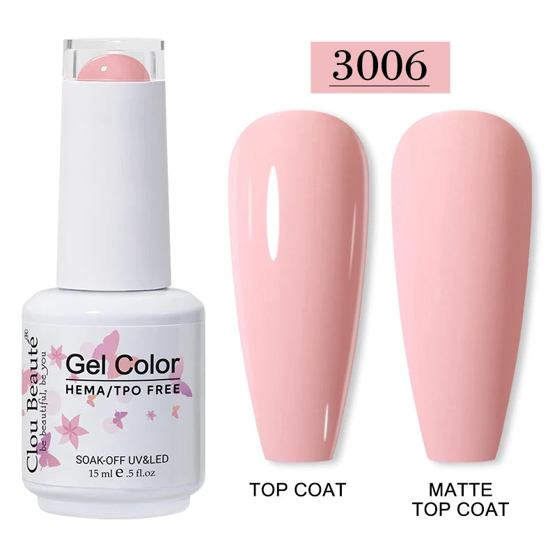 Clou Beaute 15ml HEMA TPO FREE Gel Nail Polish Vernis Semi Permanent UV Nail Art Varnish Lakiery Hybrydowe Manicure Gel Polish