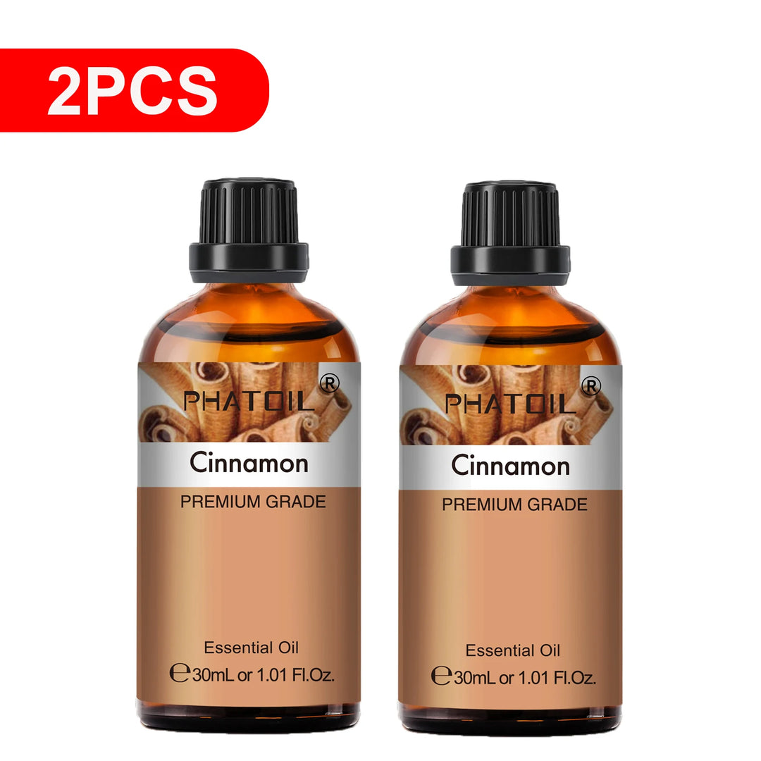 PHATOIL 2PCS Natural Essential Oils Set 30ml Bergamot Lemon Ylang Ylang Lavender Jasmine Vanilla Eucalyptus Aroma Essential Oils