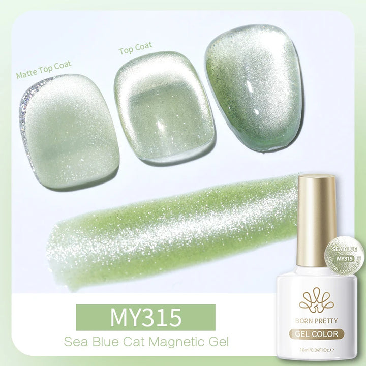 BORN PRETTY 10ml Silver Water Light Cat Magnetic Gel Nail Polish Nail Supplies Vernis Semi Permanent Gel for Fall Winter Nails