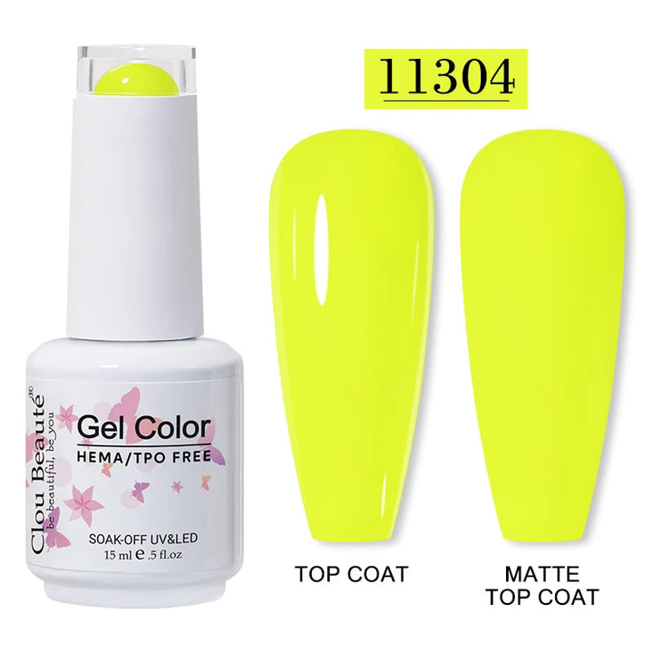 Clou Beaute 15ml HEMA TPO FREE Gel Nail Polish Vernis Semi Permanent UV Nail Art Varnish Lakiery Hybrydowe Manicure Gel Polish