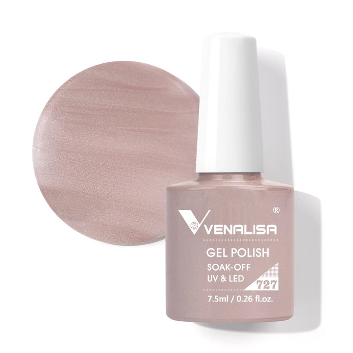 Venalisa HEMA TPO FREE Nail Gel Polish Glitter Gorgeous Full Coverage Soak Off UV LED French Nail Jelly Pink Nude Collection