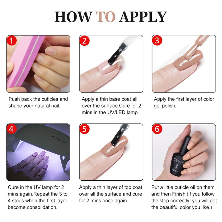 NAILCO Top Coat Base Coat Magic Remover Lacquer UV Color Gel Nail Polish Esmalte Soak Off Semi Permanente Vernis Nails Art Tips